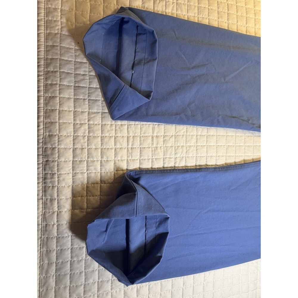 Figs Technical Collection Scrub Set Medium blue V Neck Top And Pants Tacked Hem - Picture 5 of 14